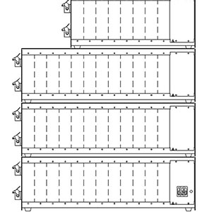 44 Zone Stacked Mainframe Assembly 70 AMP - BWMF44